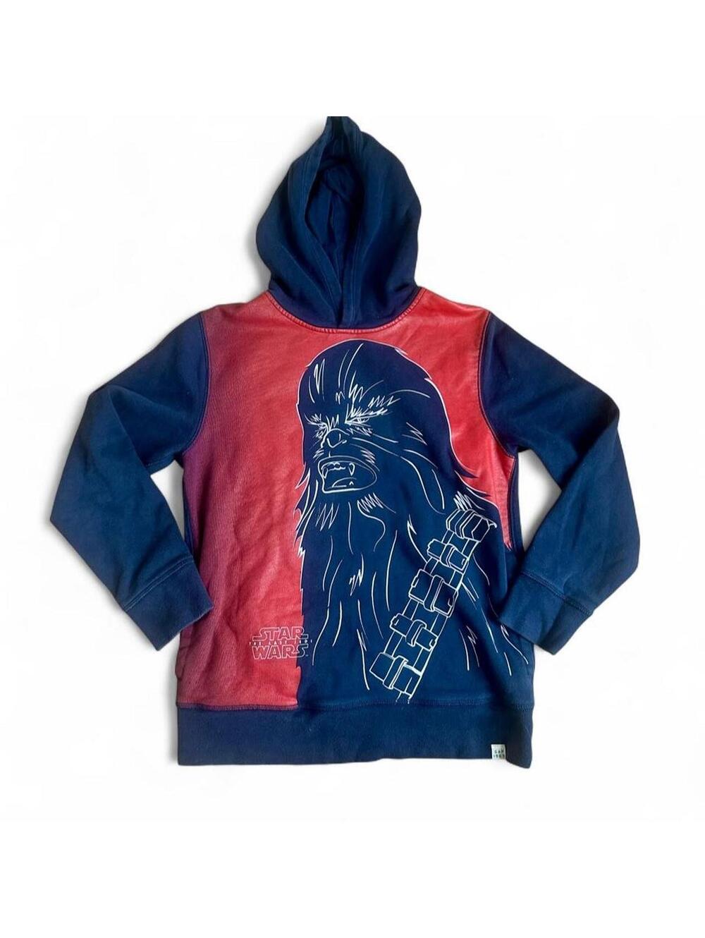 Gap Star Wars Chewbacca hoodie with graphic of Chewbacca red navy XL (14-16)